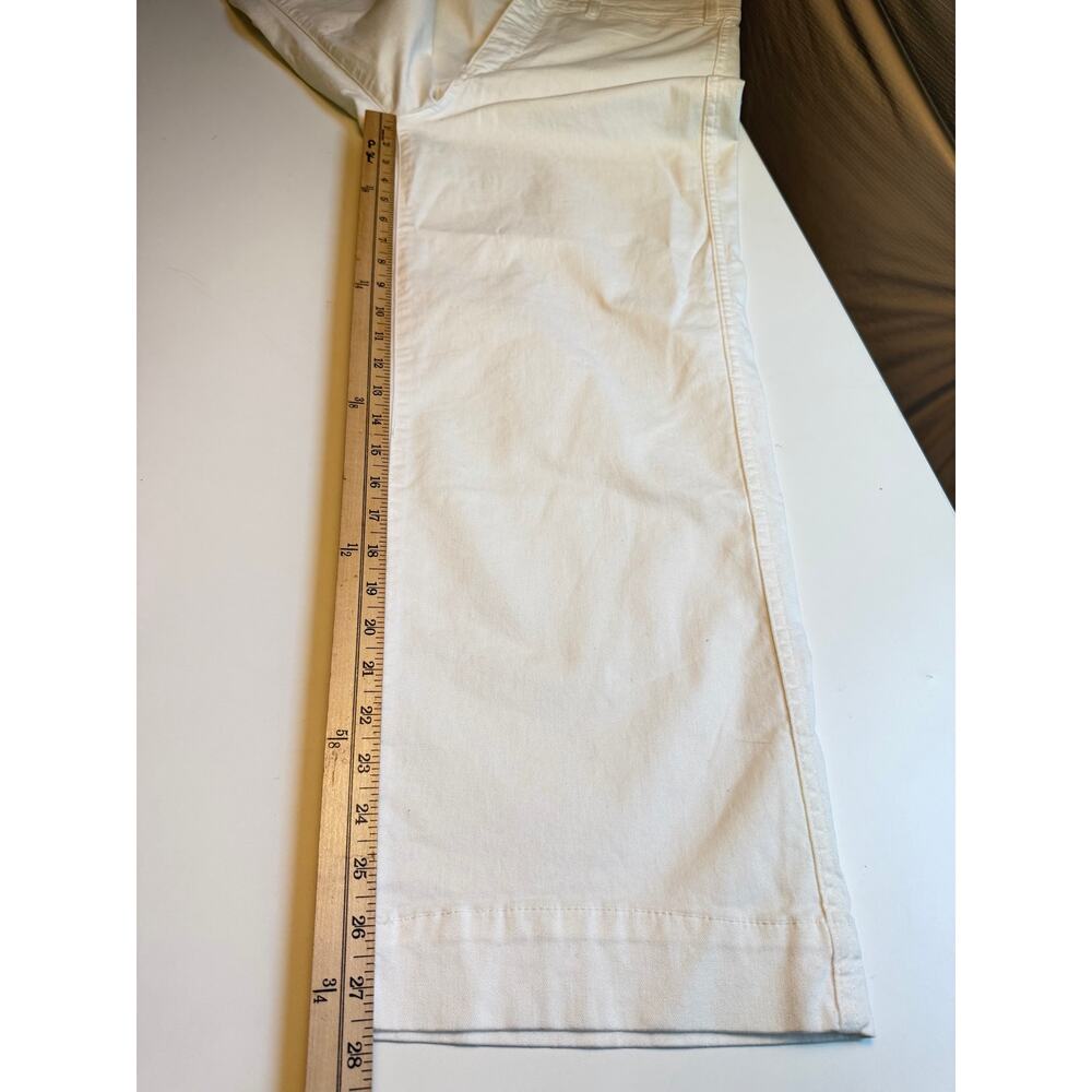 Marine Layer Allison Wide Leg Pants Womens Size 10 Off-White High Rise Coastal - Picture 15 of 16